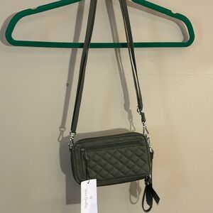Vera Bradley Green RFID All in One Quilted Crossbody Bag